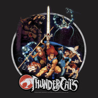 Thundercats Group Shot Vintage Circle T-shirt | Artistshot