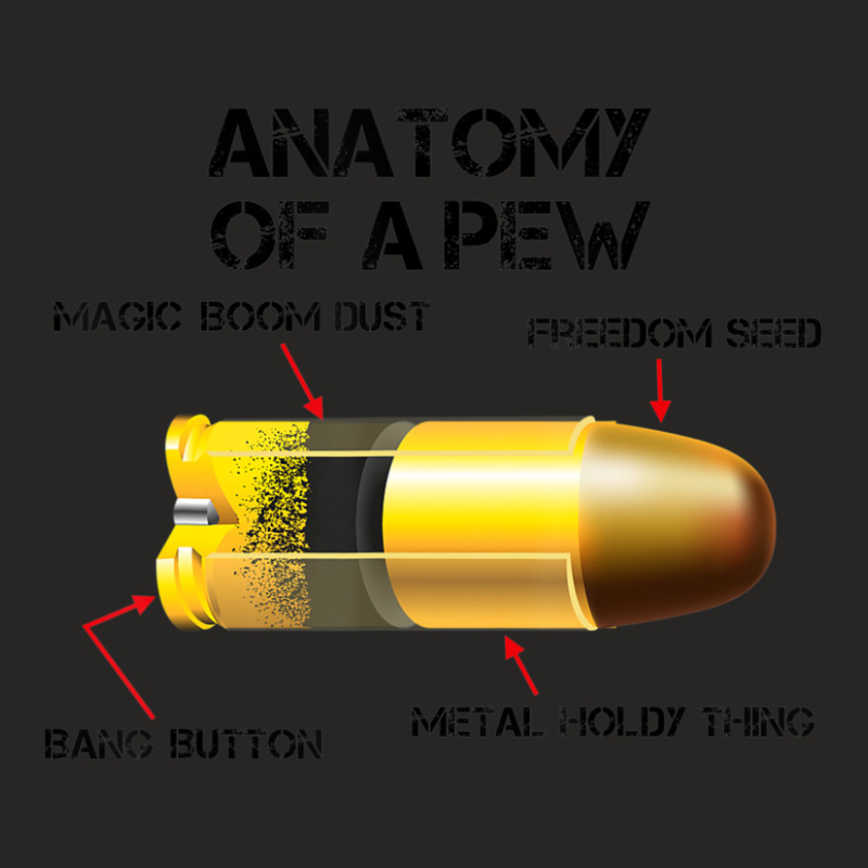 Anatomy Of A Pew Parts Of A Bullet Pro Gun Rights Ladies Fitted T-Shirt by femalesbaubles | Artistshot