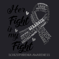 Schizophrenia Awareness Her Fight Is My Fight Unisex Sherpa-lined Denim Jacket | Artistshot