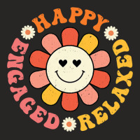 Happy Relaxed Engaged Aba Bcba Behavioral Health Technician Ladies Fitted T-shirt | Artistshot