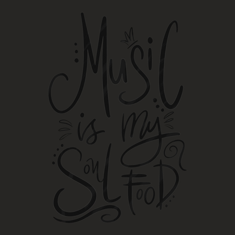 Music Feeds My Soul Black Ladies Fitted T-Shirt by MichaelTatum | Artistshot