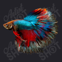 Red Blue Betta Fish Jambrong Unisex Sherpa-lined Denim Jacket | Artistshot