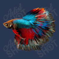 Red Blue Betta Fish Jambrong Men Denim Jacket | Artistshot