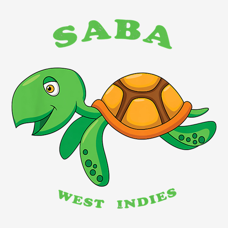 Kids Children's Sea Turtle Saba, West Indies Vacation T Shirt Round ...