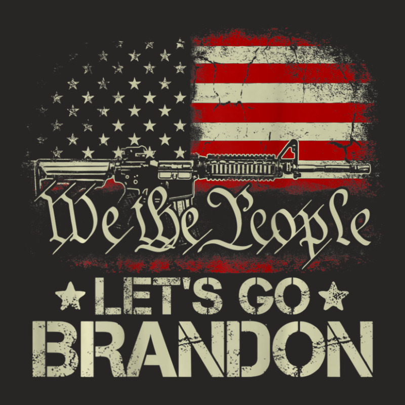 Gun Flag Let's Go Branson Brandon Lets Go Branson (on Back) Ladies Fitted T-Shirt by behindcedar22 | Artistshot