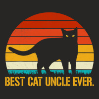 Best Cat Uncle Ever Vintage Retro Cat Kitten Lover Ladies Fitted T-shirt | Artistshot