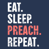 Eat Sleep Preach Repeat Funny Pastor Design E Men Denim Jacket | Artistshot