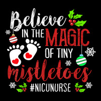 Peds Nicu Nurse Believin Magic Of Tiny Mistletoe Christmas T Shirt Landscape Canvas Print | Artistshot