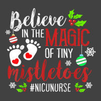 Peds Nicu Nurse Believin Magic Of Tiny Mistletoe Christmas T Shirt Vintage T-shirt | Artistshot