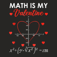 Math Is My Valentine Heart Equation Funny Teacher Students T Shirt Ladies Fitted T-shirt | Artistshot