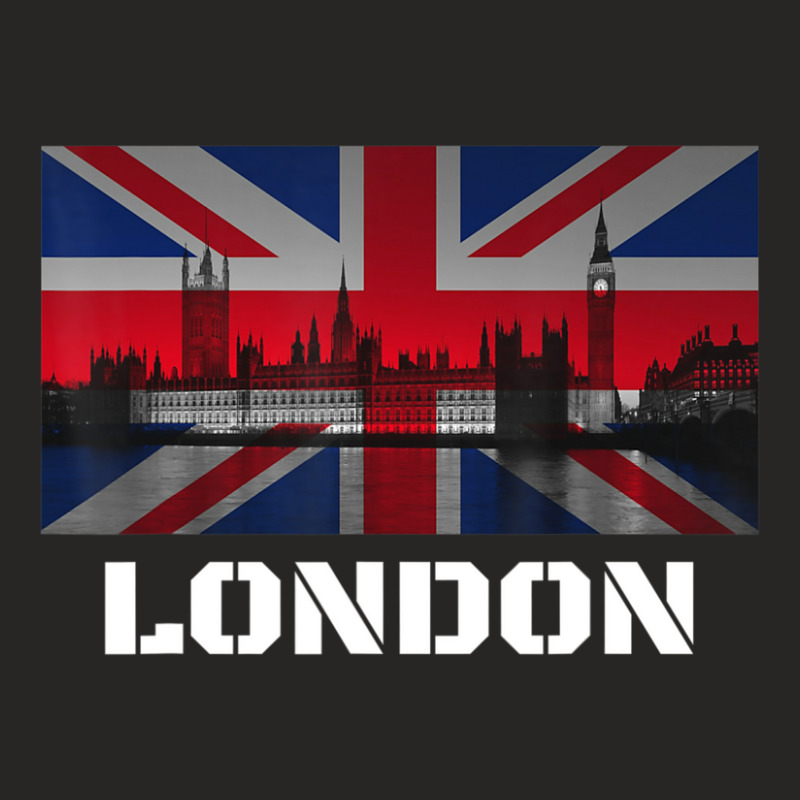 Souvenir London City Vintage Uk Flag British Ladies Fitted T-Shirt by dangduy2 | Artistshot