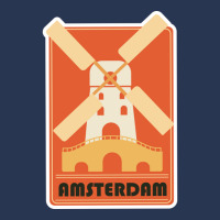 Retro Amsterdam Windmill Tourism Badge Ladies Denim Jacket | Artistshot