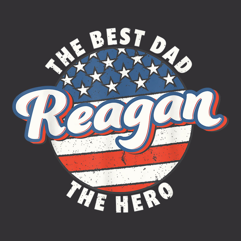 Mens Reagan Best Dad Hero Us Flag Personalised Father's Day T Shirt Vintage Short by rennambka | Artistshot