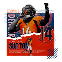 Courtland Sutton Football Paper Poster Broncos Sticker | Artistshot