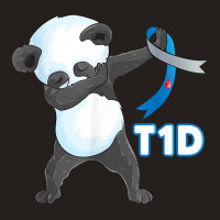 T1d Funny Cute Dabbing Panda Type 1 Diabetes Awareness T Shirt Tank Top | Artistshot