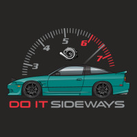 Do It Sideways Teal Ladies Fitted T-shirt | Artistshot