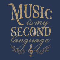 Music Is My Second Language Ladies Denim Jacket | Artistshot