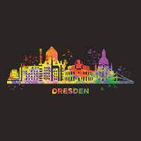 Dresden Skyline Colorful Dresdener Ladies Fitted T-shirt | Artistshot