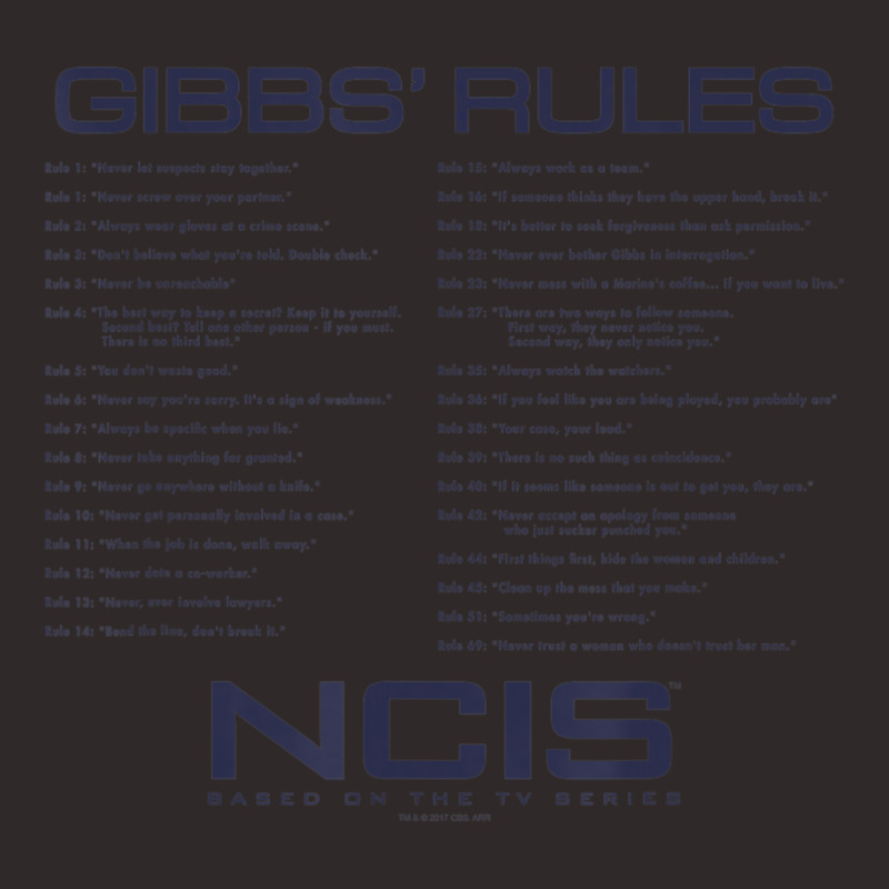 Ncis Gibbs Rules Racerback Tank by rastyrocl | Artistshot