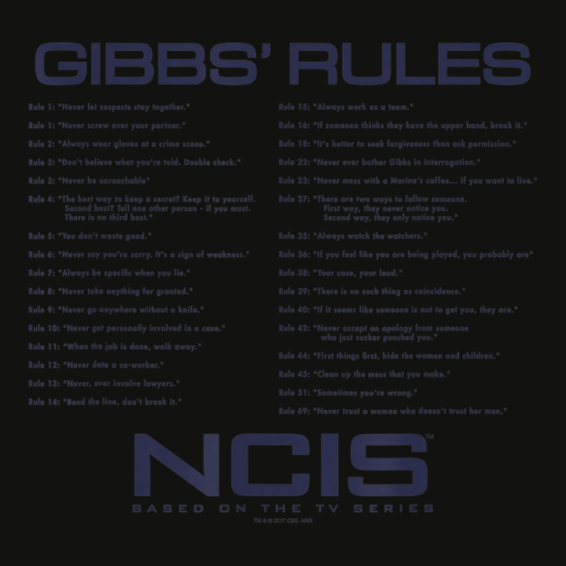 Ncis Gibbs Rules Scorecard Crop Tee by rastyrocl | Artistshot