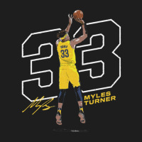 Myles Turner Outline Classic T-shirt | Artistshot