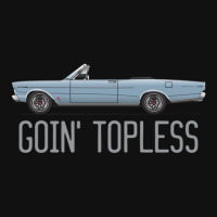 Goin Topless Silver Blue Metal Print Square | Artistshot