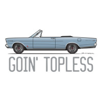 Goin Topless Silver Blue Sticker | Artistshot