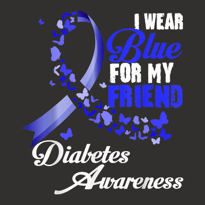 Wear Blue For My Friend T1d Diabetes Awareness Blue Ribbon T Shirt Champion Hoodie | Artistshot