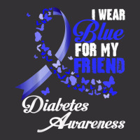 Wear Blue For My Friend T1d Diabetes Awareness Blue Ribbon T Shirt Vintage Hoodie And Short Set | Artistshot