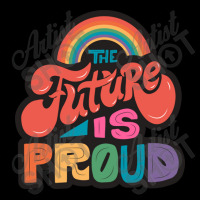 The Future Is Proud Lgbtq Pride Colorful Rainbow Word Art Women's V-neck T-shirt | Artistshot