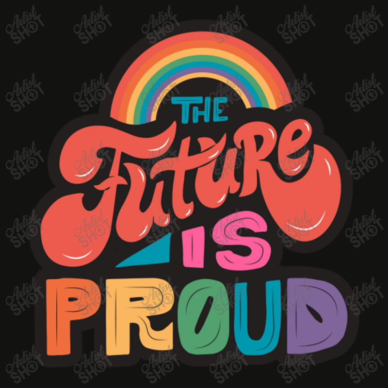 The Future Is Proud Lgbtq Pride Colorful Rainbow Word Art Scorecard Crop Tee by EdieTiffany | Artistshot