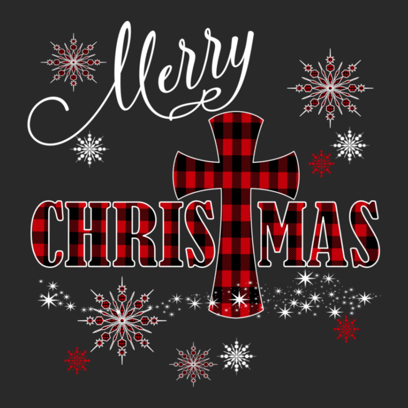 Merry Christmas Cross Buffalo Plaid Christian Holiday Gift Printed Hat | Artistshot