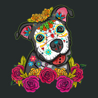 Calaveras De Azúcar Pitbull Dia De Los Muertos Perros Dog Women's Triblend Scoop T-shirt | Artistshot