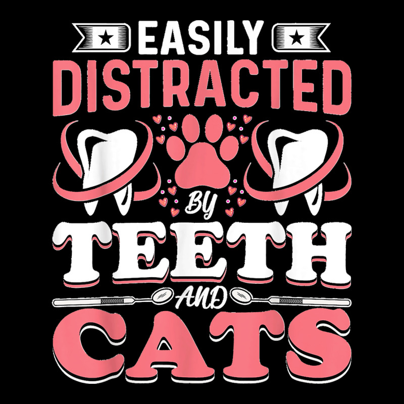 Easily Distracted By Teeth And Cats Dentist Oral Hygienist Men's Long Sleeve Pajama Set by ISAIASSANTIAGO | Artistshot