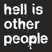 Hell Is Other People Nihilist Typography Ladies Fitted T-shirt | Artistshot