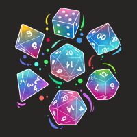 Mens Dungeons Dice Collection Fantasy Role Ladies Fitted T-shirt | Artistshot