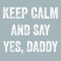 Funny Keep Calm Yes Daddy Bdsm Kink Sex Lover Xmas Unisex Sherpa-lined Denim Jacket | Artistshot