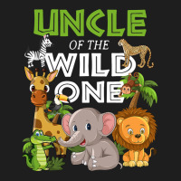 Uncle Of The Wild One Zoo Birthday Safari Jungle Animal Classic T-shirt | Artistshot