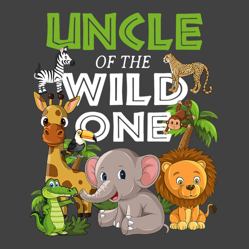 Uncle Of The Wild One Zoo Birthday Safari Jungle Animal Vintage T-Shirt by AlejandroArtist | Artistshot