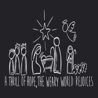 Family Christmas Thrill Of Hope, The Weary World Rejoices T Shirt Youth Tee | Artistshot