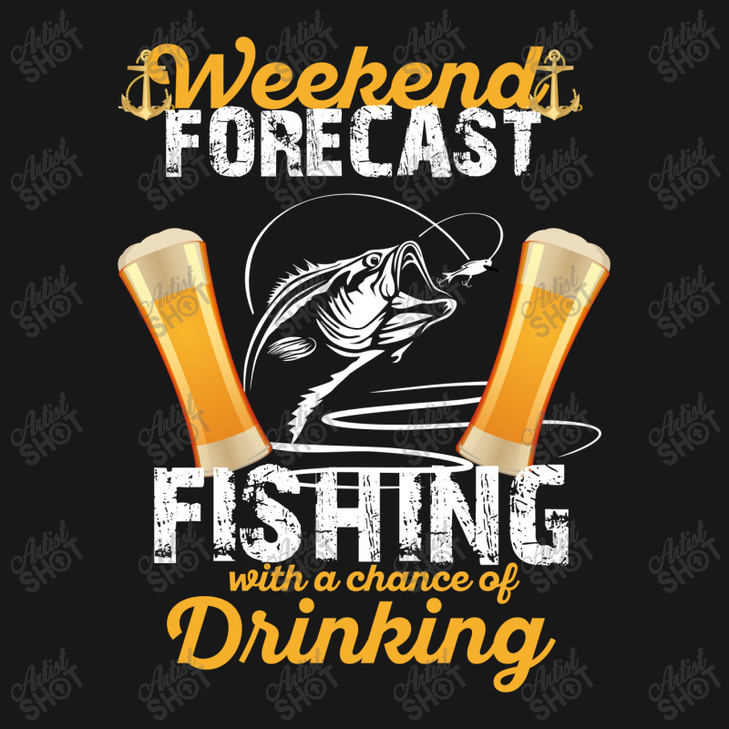 Weekend Forecast Fishing With A Chance Of Drinking Flannel Shirt | Artistshot