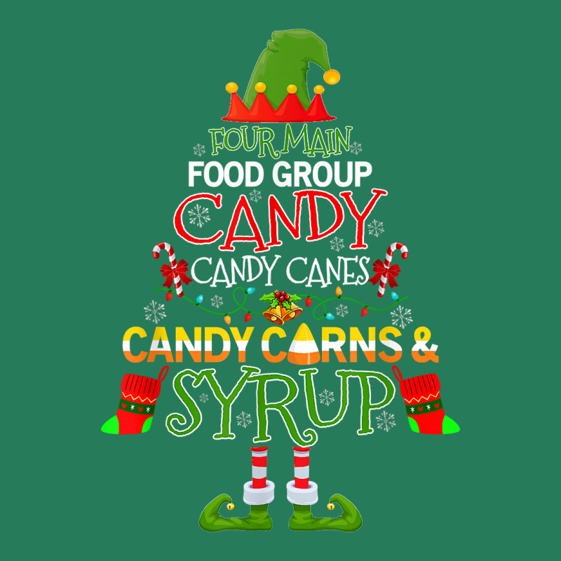 Four Main Food Groups Elf Candy Cane Buddy Christmas Pajama T-Shirt by inggaerzoahg | Artistshot