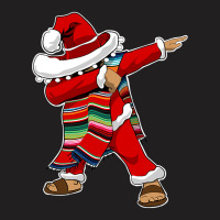 Christmas Sombrero Dabbing Mexican Serape Poncho Santa T-shirt | Artistshot