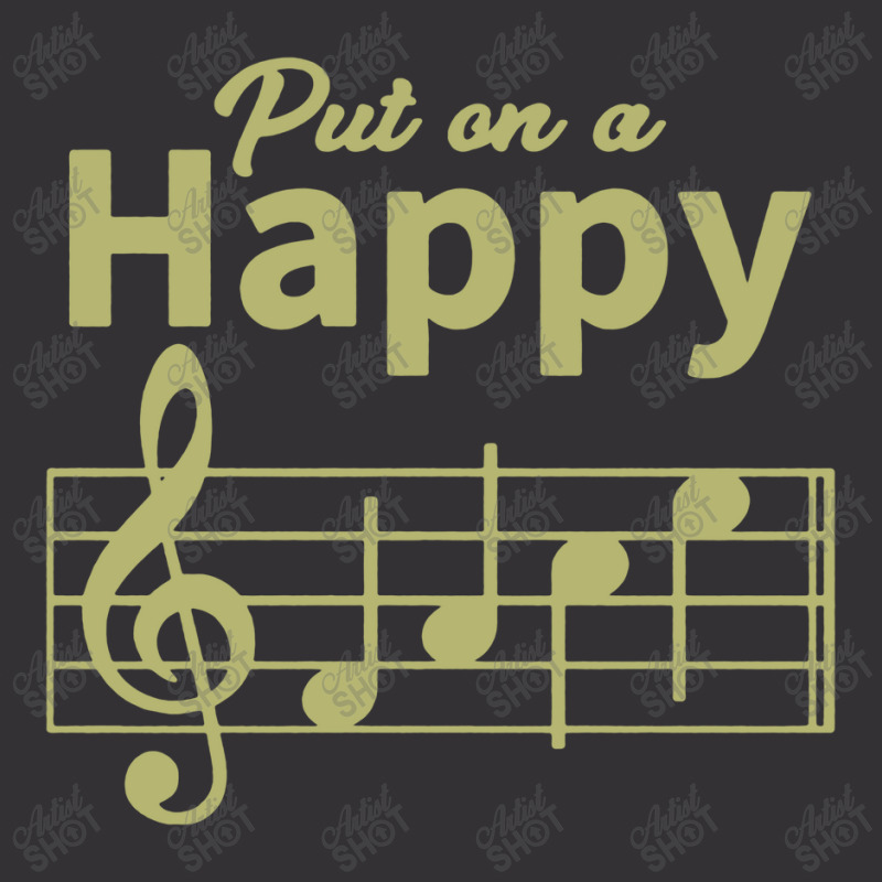 Musician Music Gift, Happy Face Musical Notes, Funny Music Vintage Hoodie | Artistshot