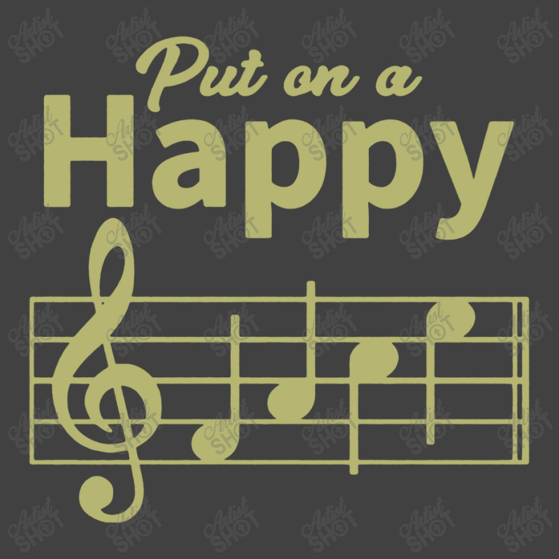 Musician Music Gift, Happy Face Musical Notes, Funny Music Vintage T-shirt | Artistshot