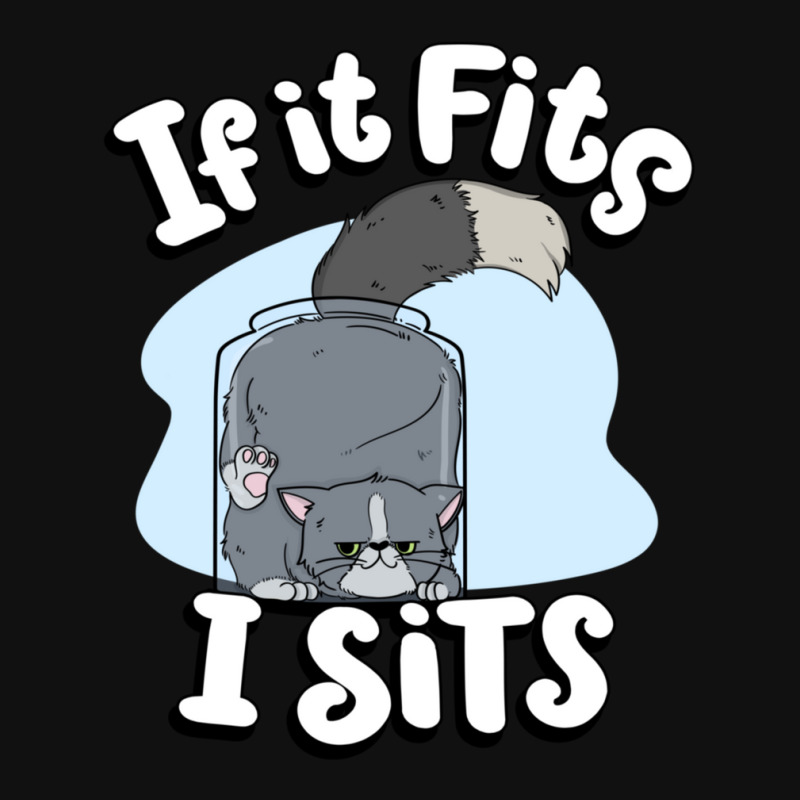 If It Fits I Sits Cute Canister Cat Fitness Animal Lover Graphic Youth T-shirt | Artistshot