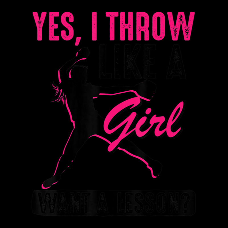 Yes, I Throw Like A Girl Cool Pitchers Softball Adjustable Cap by rastyrocl | Artistshot