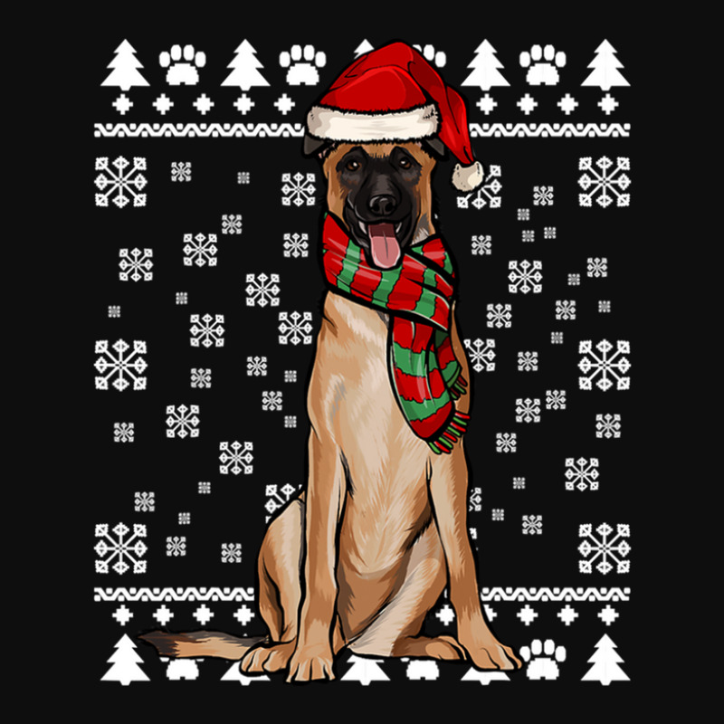 Belgian Malinoi Dog Santa Hat Xmas 1 Crop Top by MaryWright | Artistshot