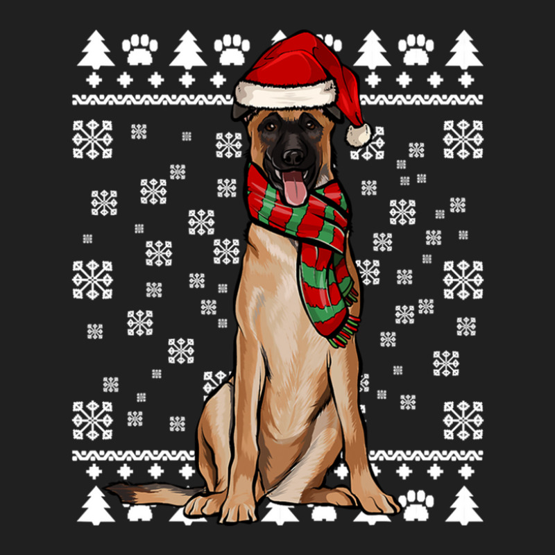 Belgian Malinoi Dog Santa Hat Xmas 1 Ladies Polo Shirt by MaryWright | Artistshot