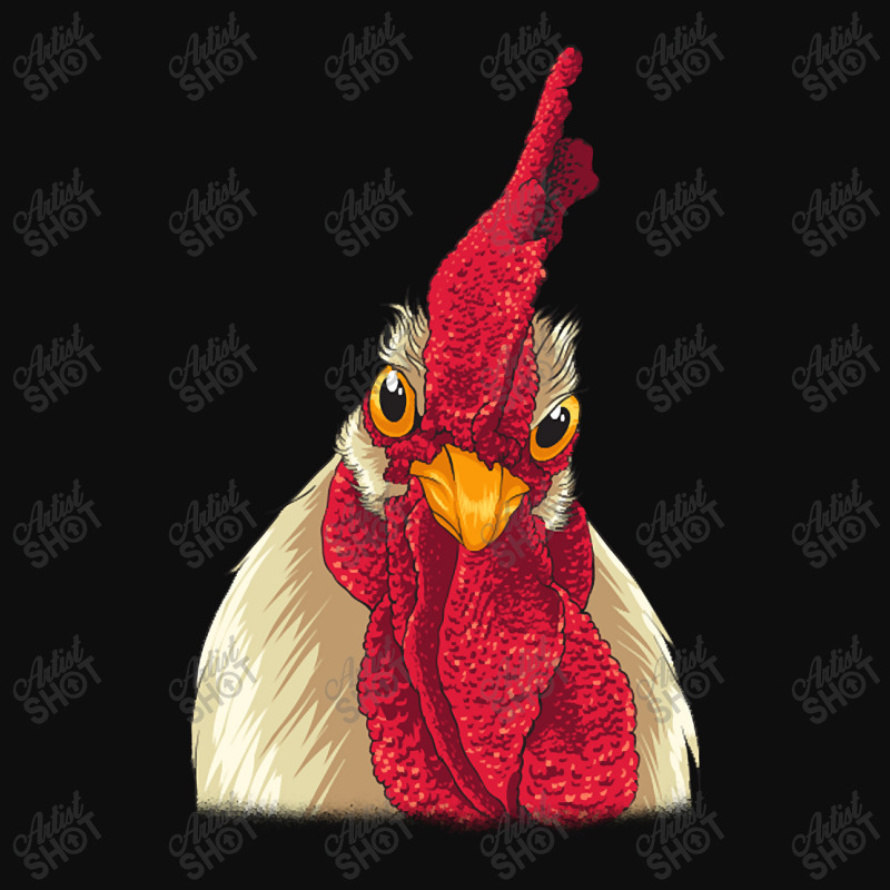 Chicken Face With Staring Eyes, Comb & Wattles Crop Top by laurynvanhoose | Artistshot